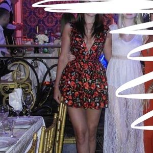 MINI DRESS Floral Plunge Neck FASHION NOVA